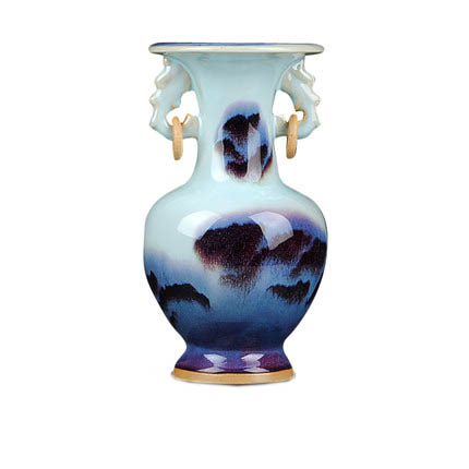 Kompatibel porcelæn til Jahrriesnge Jun porcelain double ears kiln change vase cna0608 Kompatibel porcelæn Jahrriesnge til Jun porcelain double ears kiln change vase cna0608