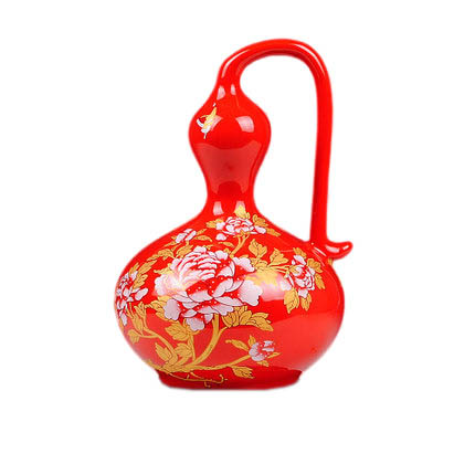 Kompatibel porcelæn til Jahrriesnge red peony gourd vase cna0686 Kompatibel porcelæn Jahrriesnge til red peony gourd vase cna0686