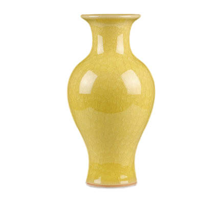 Kompatibel porcelæn til Jahrriesnge yellow ice cube cracked gourd vase cna0733 Kompatibel porcelæn Jahrriesnge til yellow ice cube cracked gourd vase cna0733