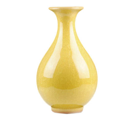Kompatibel porcelæn til Jahrriesnge yellow ice cube cracked gourd vase cna0734 Kompatibel porcelæn Jahrriesnge til yellow ice cube cracked gourd vase cna0734