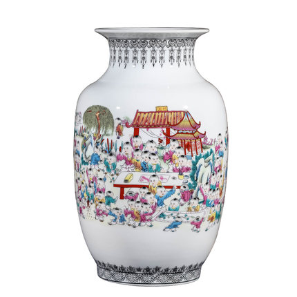 Kompatibel porcelæn til Jahrriesnge pastel one hundred children figure vase cna0782 Kompatibel porcelæn Jahrriesnge til pastel one hundred children figure vase cna0782