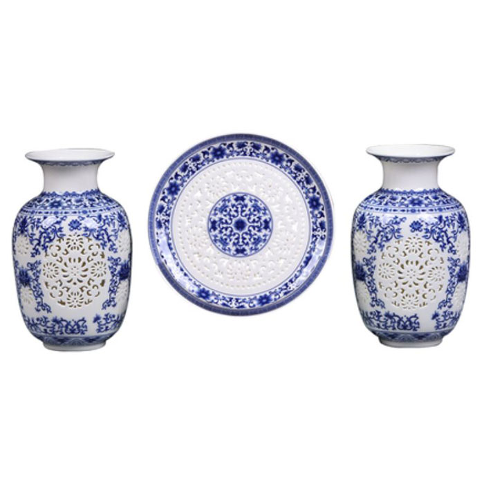 Kompatibel porcelæn til Jahrriesnge hollow vase set 3 pcs cna0905 Kompatibel porcelæn Jahrriesnge til hollow vase set 3 pcs cna0905
