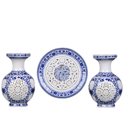Kompatibel porcelæn til Jahrriesnge hollow vase set 3 pcs cna0908 Kompatibel porcelæn Jahrriesnge til hollow vase set 3 pcs cna0908