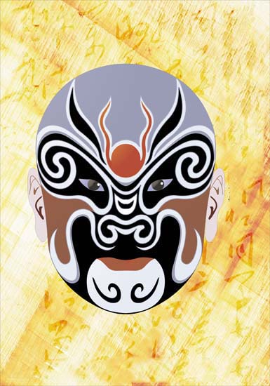 Kompatibel Portræt til Jahrriesnge Peking Opera lpf08528 Kompatibel Portræt Jahrriesnge til Peking Opera lpf08528