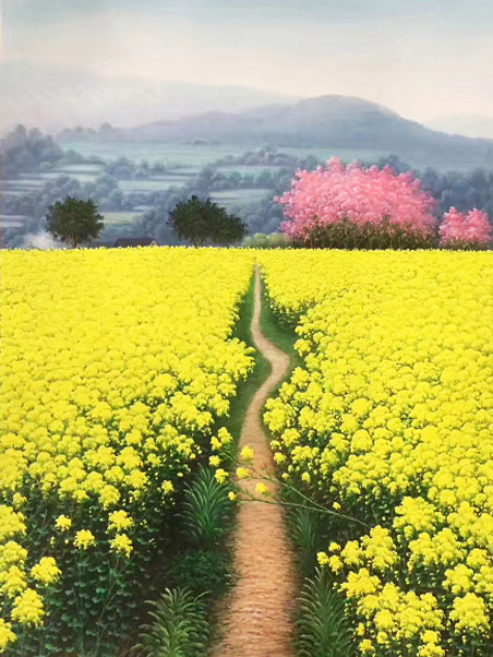 Kompatibel Landskab til JAHRRIESNGE yellow-flower-and-village-lpg0769 Kompatibel Landskab JAHRRIESNGE til yellow-flower-and-village-lpg0769