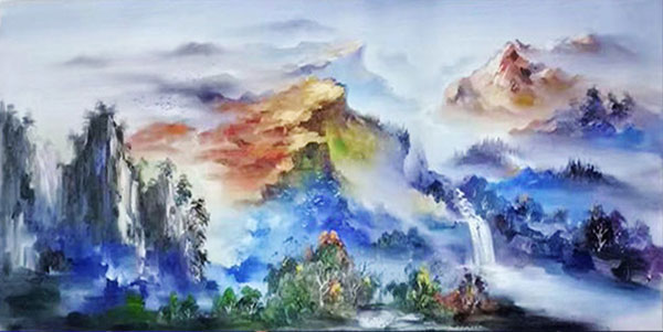 Kompatibel Landskab JAHRRIESNGE  til mountains-and-waterfall-lpg0774 